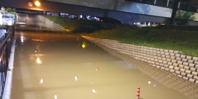SAMSUN’UN O İLÇESİNDE SAĞANAK YAĞIŞ ETKİLİ OLDU
