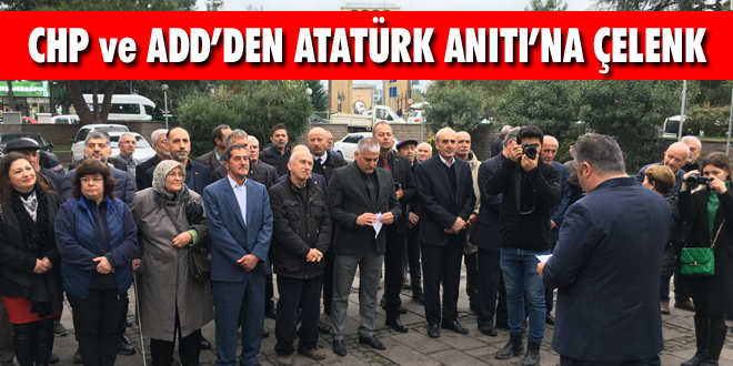 CHP ve ADD’den Atatürk Anıtı’na Çelenk