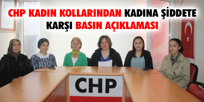 CHP Kadın Kollarından Kadına Şiddete Karşı Basın Açıklaması