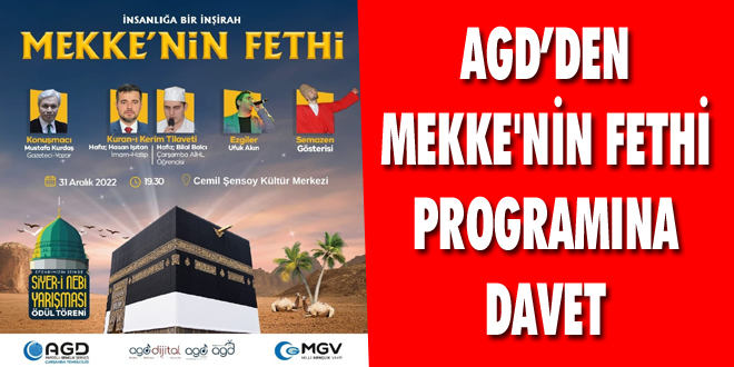 AGD'den Mekke'nin Fethi Programına Davet 
