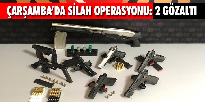Çarşamba’da Silah Operasyonu: 2 Gözaltı