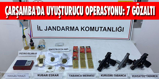 Çarşamba'da Uyuşturucu Operasyonu: 7 Gözaltı