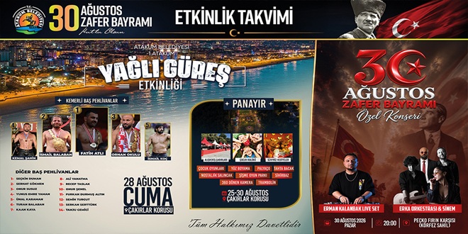 ATAKUM BELEDİYESİ’NDEN DEV 30 AĞUSTOS PROGRAMI